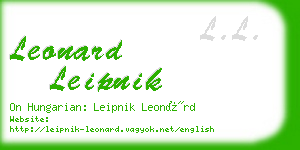 leonard leipnik business card
